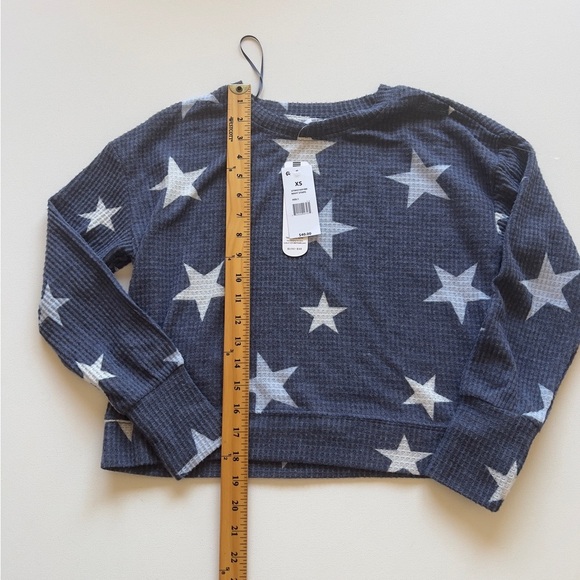 NWT Women's Olive & Oak Waffle Stars Long Sleeve Top MSRP $40 (A) - Picture 2 of 7